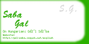 saba gal business card